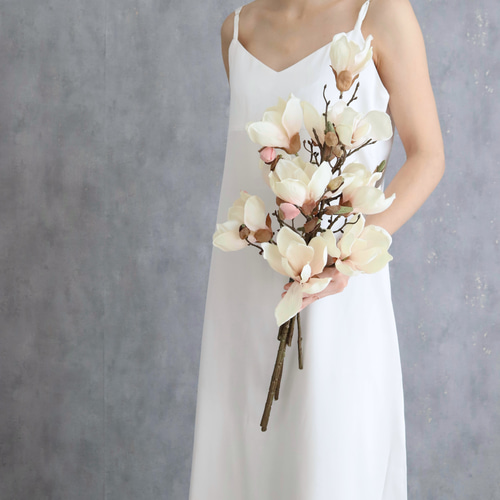 マグノリアブーケ 木蓮 和装白無垢 色打掛 ウェディング 前撮り 結婚式