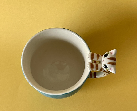 猫取っ手マグ(茶トラ猫)『猫のマグカップ』 6枚目の画像