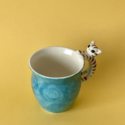 猫取っ手マグ(茶トラ猫)『猫のマグカップ』 1枚目の画像