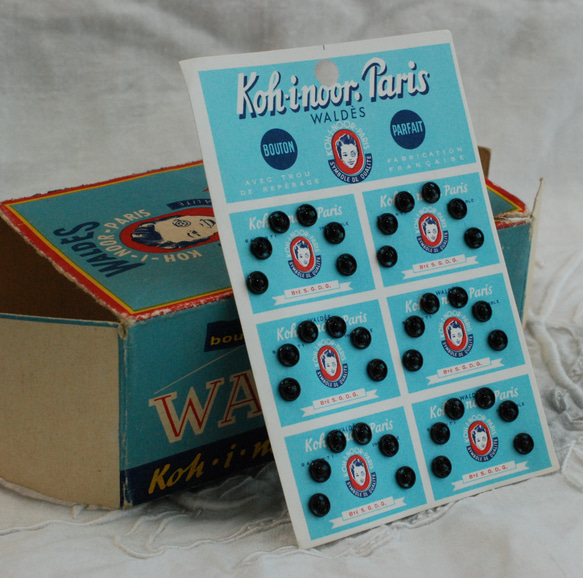 アンティーク スナップボタン Koh-i-noor（コイノアール)+箱のセット 7枚目の画像
