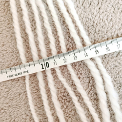Woolly★手紡ぎ糸セット (グレー杢糸＆オフホワイト）計161g 8枚目の画像