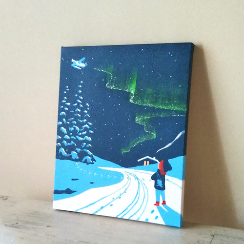 絵画の通販、購入ならFROM ARTIST/作品名：オーロラと星が降る夜
