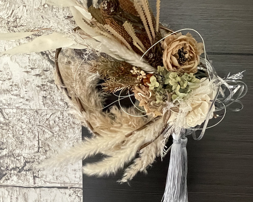 シャビーシック個性的しめ縄 しめ縄・しめ飾り アトリエ R Gray 通販