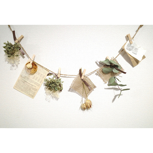 ナチュラル アンティーク ガーランド ガーランド Emma FLOWERS 通販  