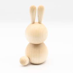 木製干支飾り ウサギ(卯) こげ茶or白 9枚目の画像