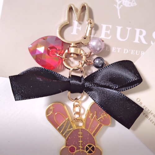 今年もよろしく！卯年！うさぎのつぎはぎぬいぐるみキーホルダー