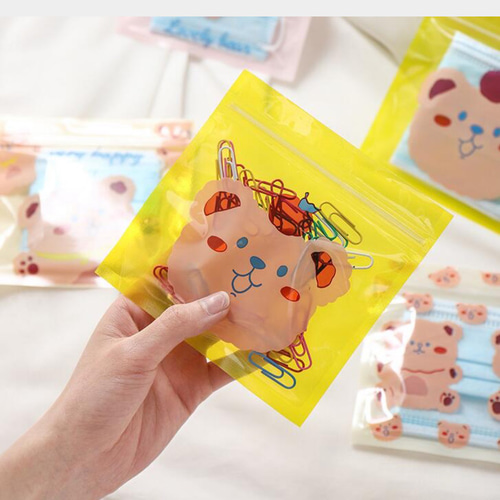 チャック付きポリ袋 4柄 13.5cm 120枚 ジップロック ラッピング袋