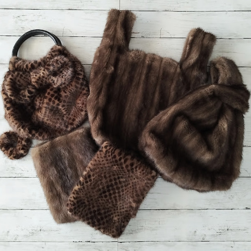 カリン様リメイクオーダー品 ¶ ミンクセミロングコート2着➡バッグ