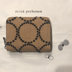 親子がま口財布 ミナペルホネン タンバリン ブルー がま口