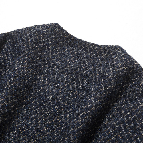 ☆20％オフイタリア製ツイード生地☆ ノーカラーコート 羽織る