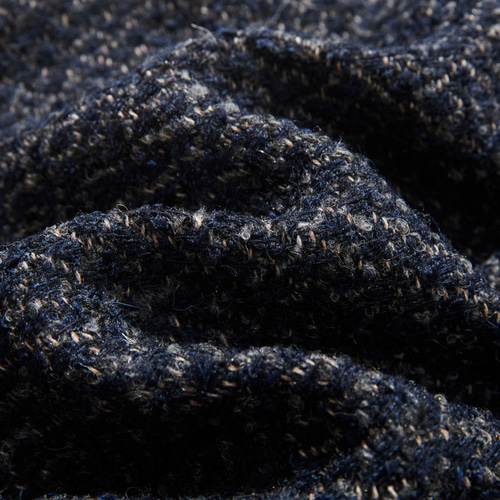 ☆20％オフイタリア製ツイード生地☆ ノーカラーコート 羽織るだけで