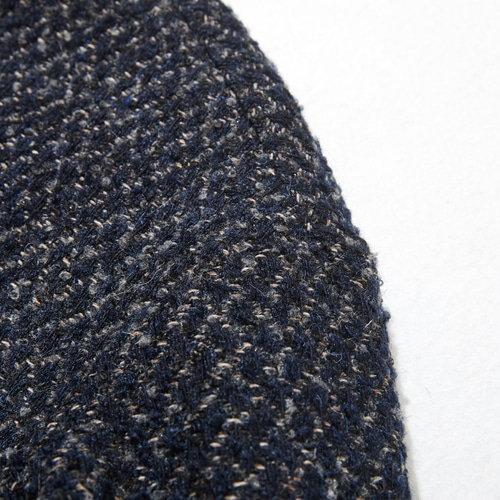 ☆20％オフイタリア製ツイード生地☆ ノーカラーコート 羽織るだけで