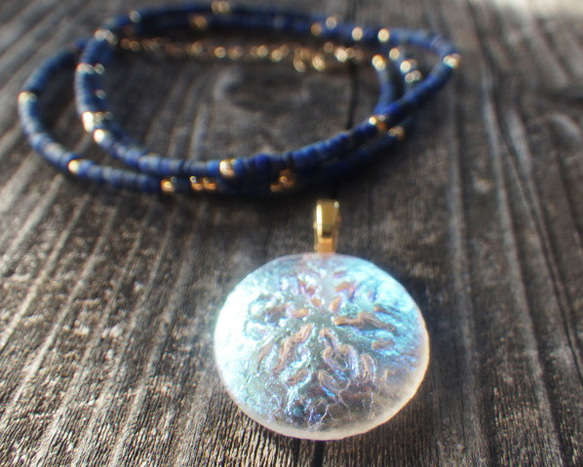 *14gf* Snowflake & Lapislazuli Necklace☆２WAY☆　聖夜のラピスラズリネックレス 13枚目の画像