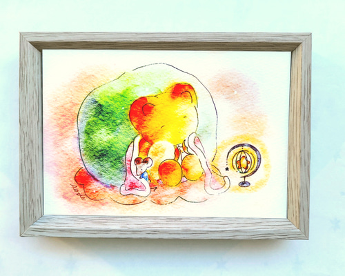 うとうと』水彩風イラストポストカード3枚セット ポストカード