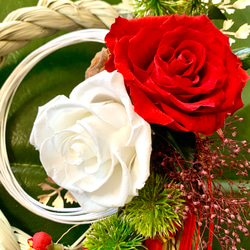 しめ縄飾り＊大輪薔薇のお花＊お正月 3枚目の画像