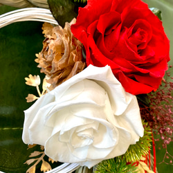 しめ縄飾り＊大輪薔薇のお花＊お正月 2枚目の画像