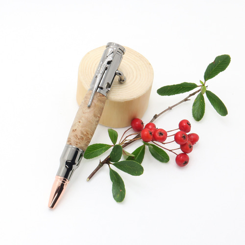 手作り 高級 木製 ボルトアクション方式 ミニボールペン カエデ ガン