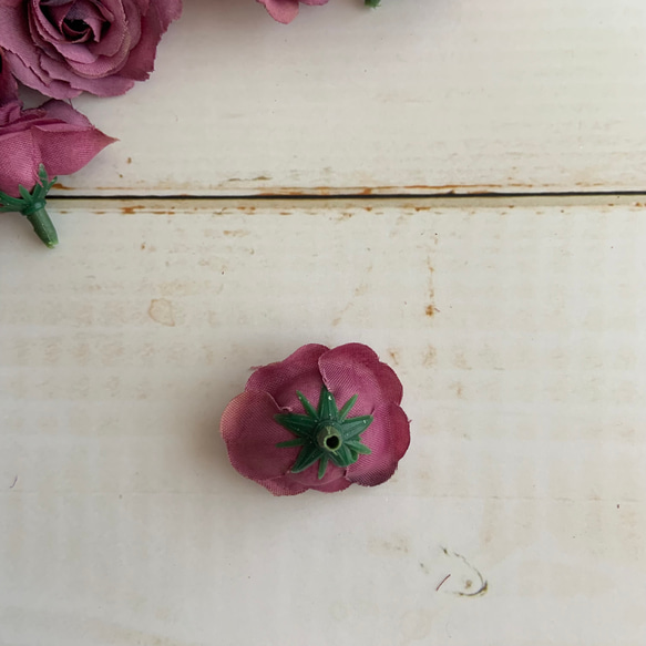【新色】ワインレッドのミニバラ.* ⚘花材・造花・アーティフィシャルフラワー・パーツ 4枚目の画像