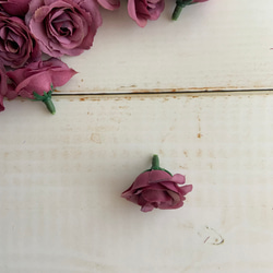 【新色】ワインレッドのミニバラ.* ⚘花材・造花・アーティフィシャルフラワー・パーツ 3枚目の画像