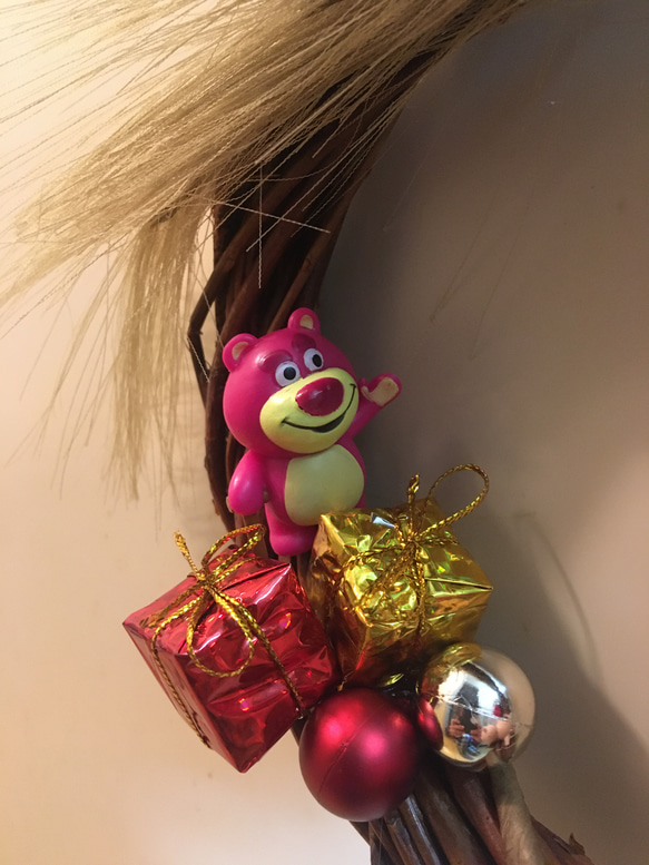 クリスマスシンプルリース　　toys partyリース   就職引越祝い　プレゼント　模様替え　TDL  大人可愛い 3枚目の画像