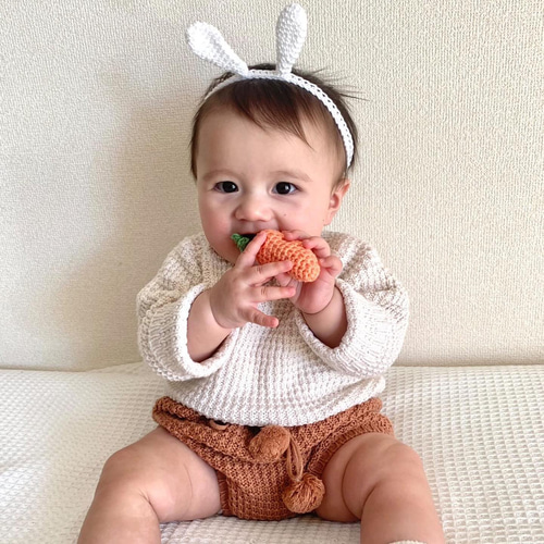 うさ耳ヘアバンド（期間限定商品）×小にんじんset あみぐるみ Le