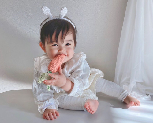 うさ耳ヘアバンド（期間限定商品）×小にんじんset あみぐるみ Le