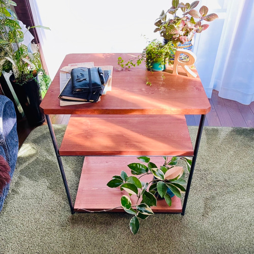 サイドテーブル マルチラック 男前シェルフ アイアン家具