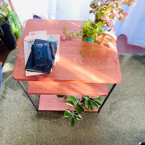 サイドテーブル　マルチラック　男前シェルフ  アイアン家具　オーダーメイド サイドテーブル マルチラック 男前シェルフ アイアン家具 オーダー