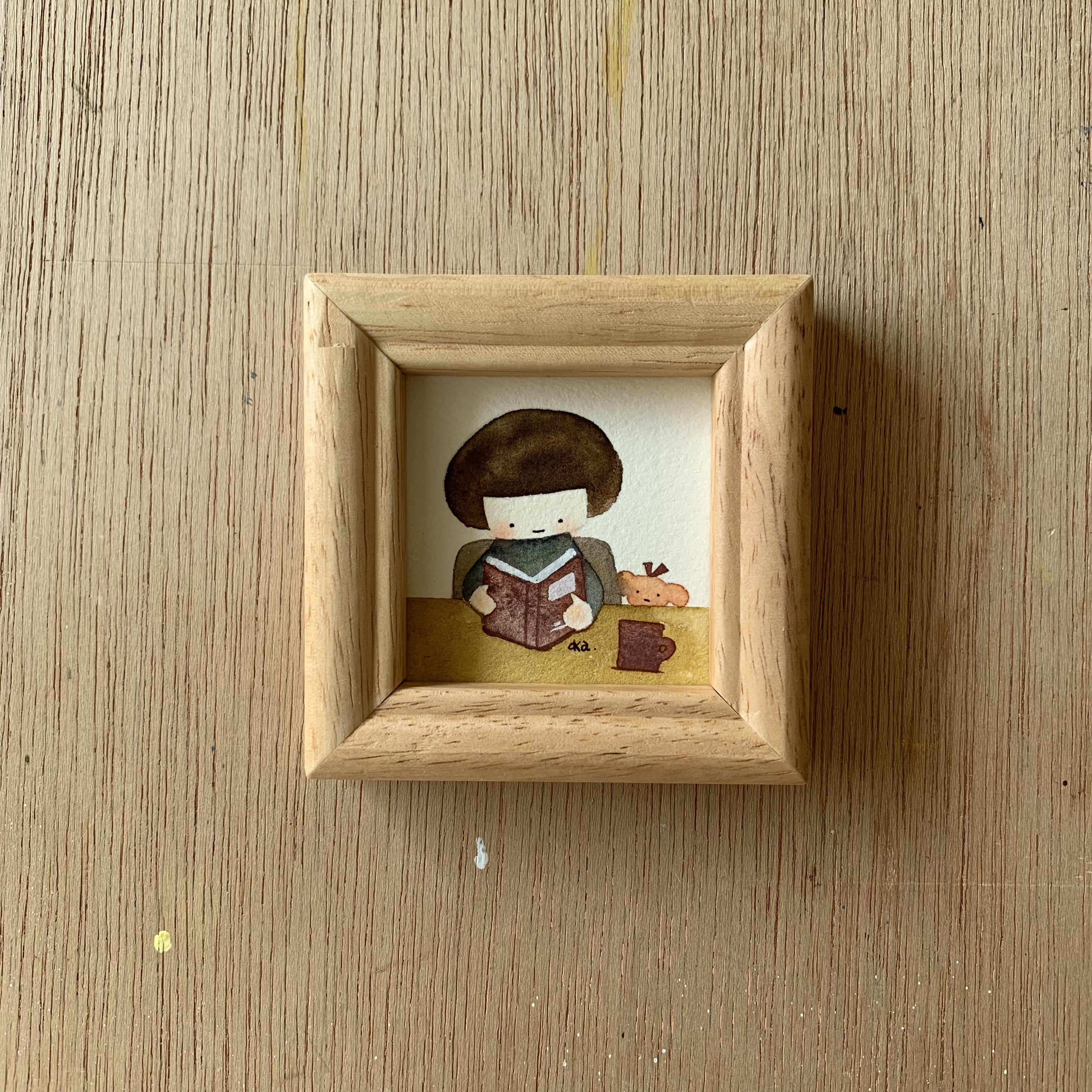 「 良い本は」ミニ額　原画