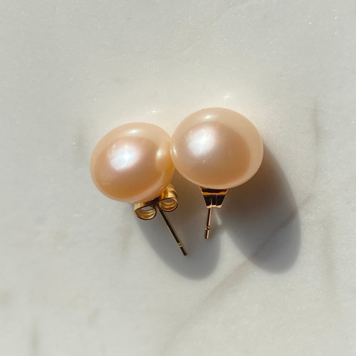 大きめパール✨AAAAA(4A〜5Aパール) 約10〜11mm 優しいオレンジ大粒