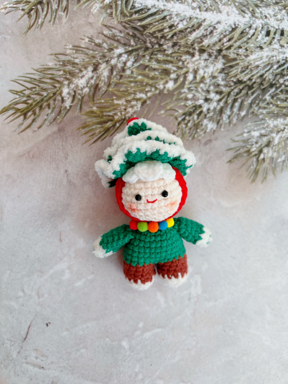 クリスマス人形　飾り　季節のデコレーション　エルク　雪だるま　クリスマスツリー　ギンジャーマン　ストラップバッグチャーム 11枚目の画像