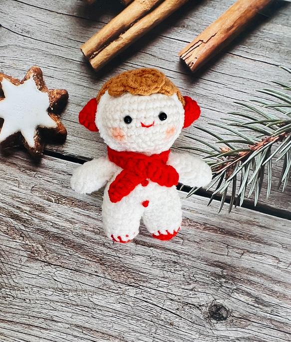 クリスマス人形　飾り　季節のデコレーション　エルク　雪だるま　クリスマスツリー　ギンジャーマン　ストラップバッグチャーム 13枚目の画像