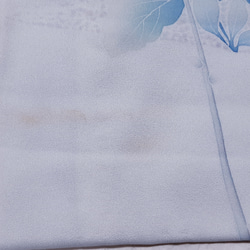 【小サイズ】ワンタッチ着物　くらわん着物　正絹付け下げ訪問着リメイク　くすみサーモンピンクスワトウ刺繍 6枚目の画像