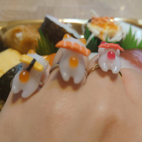 R⌇お寿司 にゃんこ まぐろ マグロ たまご サーモン 鮪寿司 寿司 量産