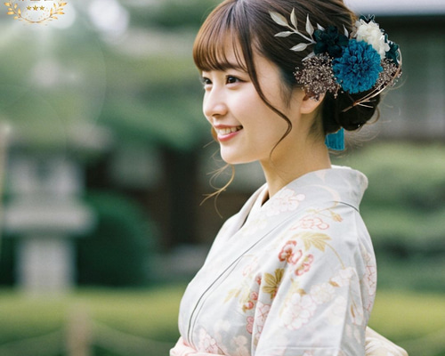 振袖フルセット‼️靴　カバン　靴下　髪飾り付き d70657076fb3166434a42fcc8a7a8f