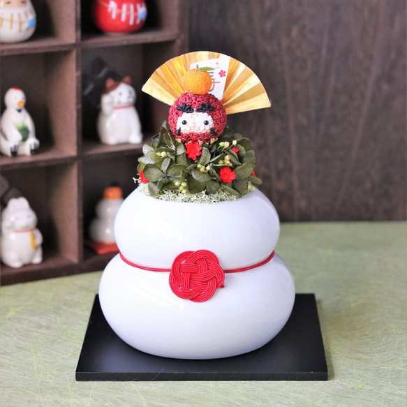 3点セット】門松と鏡餅ホワイトゴールド
