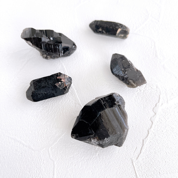 チベット産モリオンA・原石・45g ✧麻ポーチ付き✧黒水晶ポイント 12枚目の画像