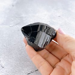 チベット産モリオンA・原石・45g ✧麻ポーチ付き✧黒水晶ポイント 5枚目の画像