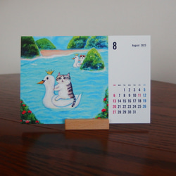 Tomoshibi ねこアートカレンダー2023  ＃猫 ＃天使猫 ＃ねこ ＃花 ＃2023年 ＃卓上カレンダー 10枚目の画像