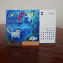 Tomoshibi ねこアートカレンダー2023  ＃猫 ＃天使猫 ＃ねこ ＃花 ＃2023年 ＃卓上カレンダー 5枚目の画像