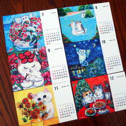 Tomoshibi ねこアートカレンダー2023  ＃猫 ＃天使猫 ＃ねこ ＃花 ＃2023年 ＃卓上カレンダー 17枚目の画像