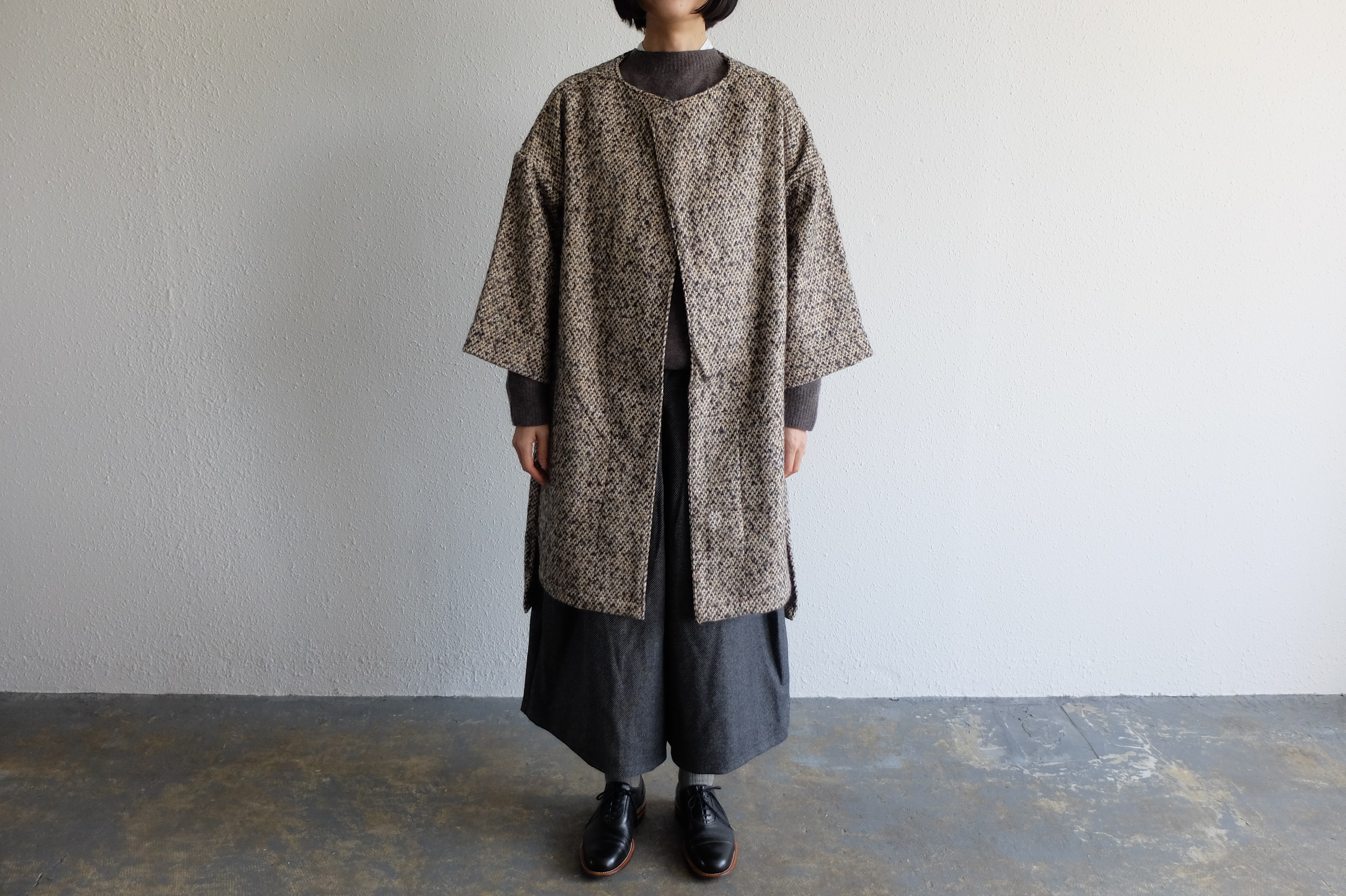 【new】きるもの｜JKT参｜マルチカラーツイード・レッド ［unisex freesize］