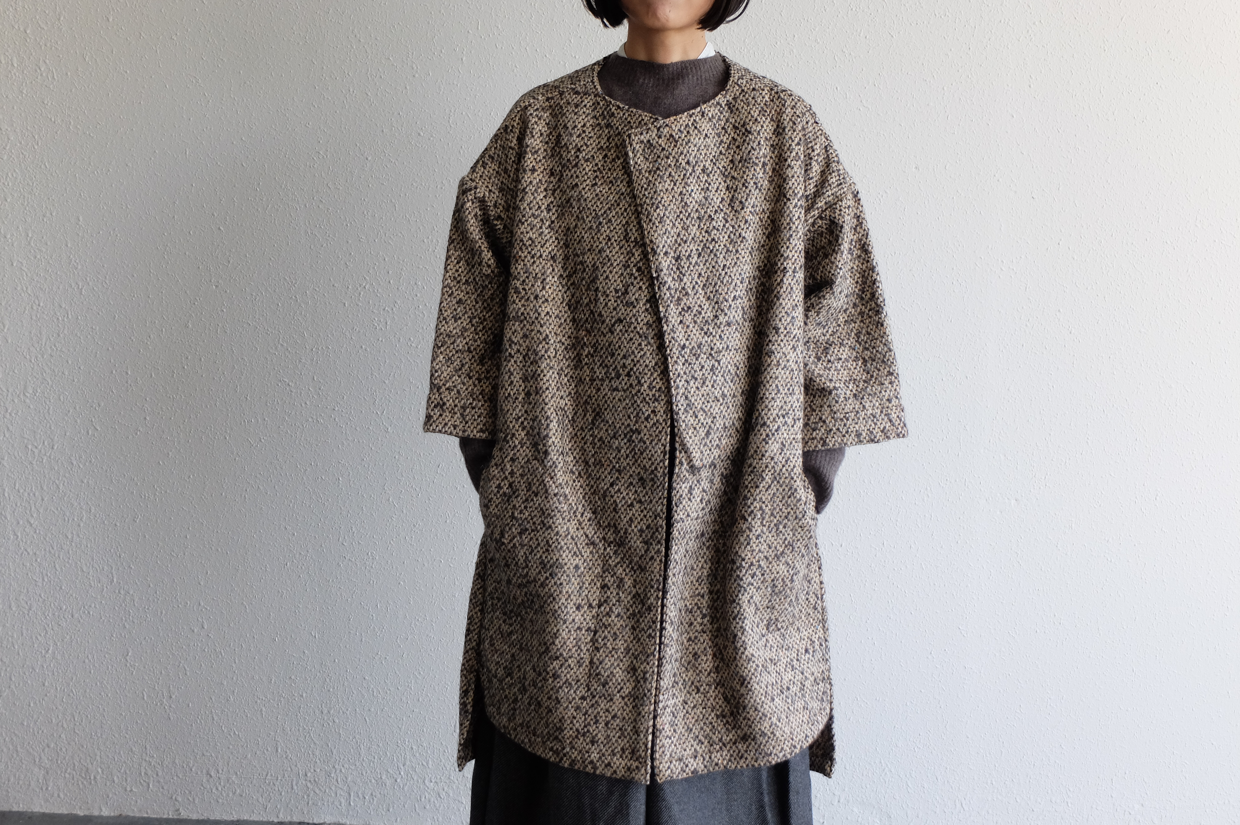 【new】きるもの｜JKT参｜マルチカラーツイード・レッド ［unisex freesize］