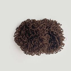 【オリジナル商品】アフロ⁈ 1〜3歳 赤ちゃんカツラ風の保護帽子　手編み　Wool100%ハンドメイド手作り 3枚目の画像
