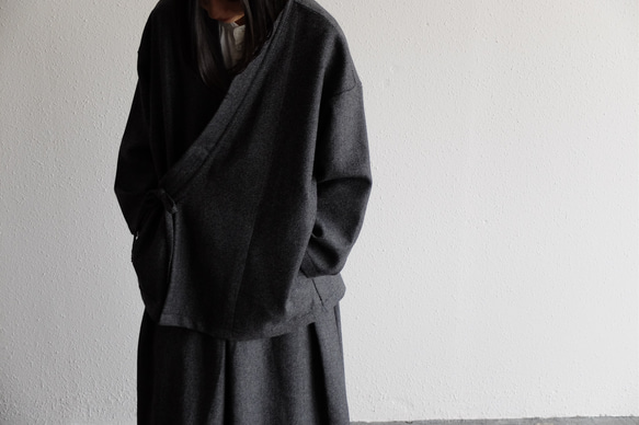 [新] 和服 | Samue JKT | 羊毛斜紋編織 [男女皆宜] 第2張的照片