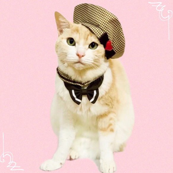送料無料☆彡《受注製作》バレンタインセーラー♡セーラー服風〜猫の首輪（セーラーカラーセーラー首輪） 2枚目の画像