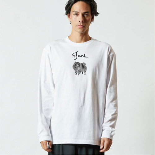 愛犬 わんちゃん オリジナルTシャツ【名入れ】うちの子 長袖 写真