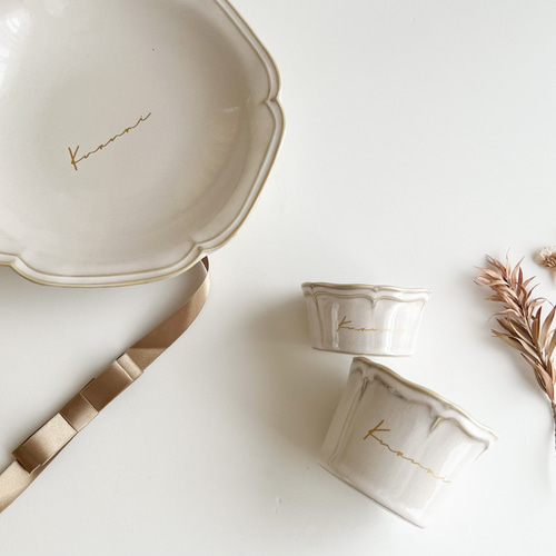 N001 【 名入れ食器 】 お名前入り食器3点セット ギフトボックス入り