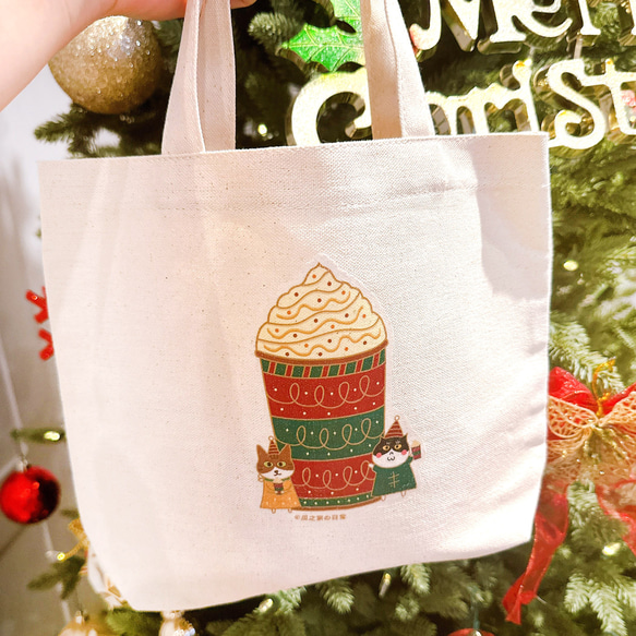 聖誕禮物 | 太妃核果拿鐵の日常 貓咪帆布袋 (午餐袋) 手工印製 第11張的照片