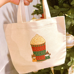 聖誕禮物 | 太妃核果拿鐵の日常 貓咪帆布袋 (午餐袋) 手工印製 第2張的照片